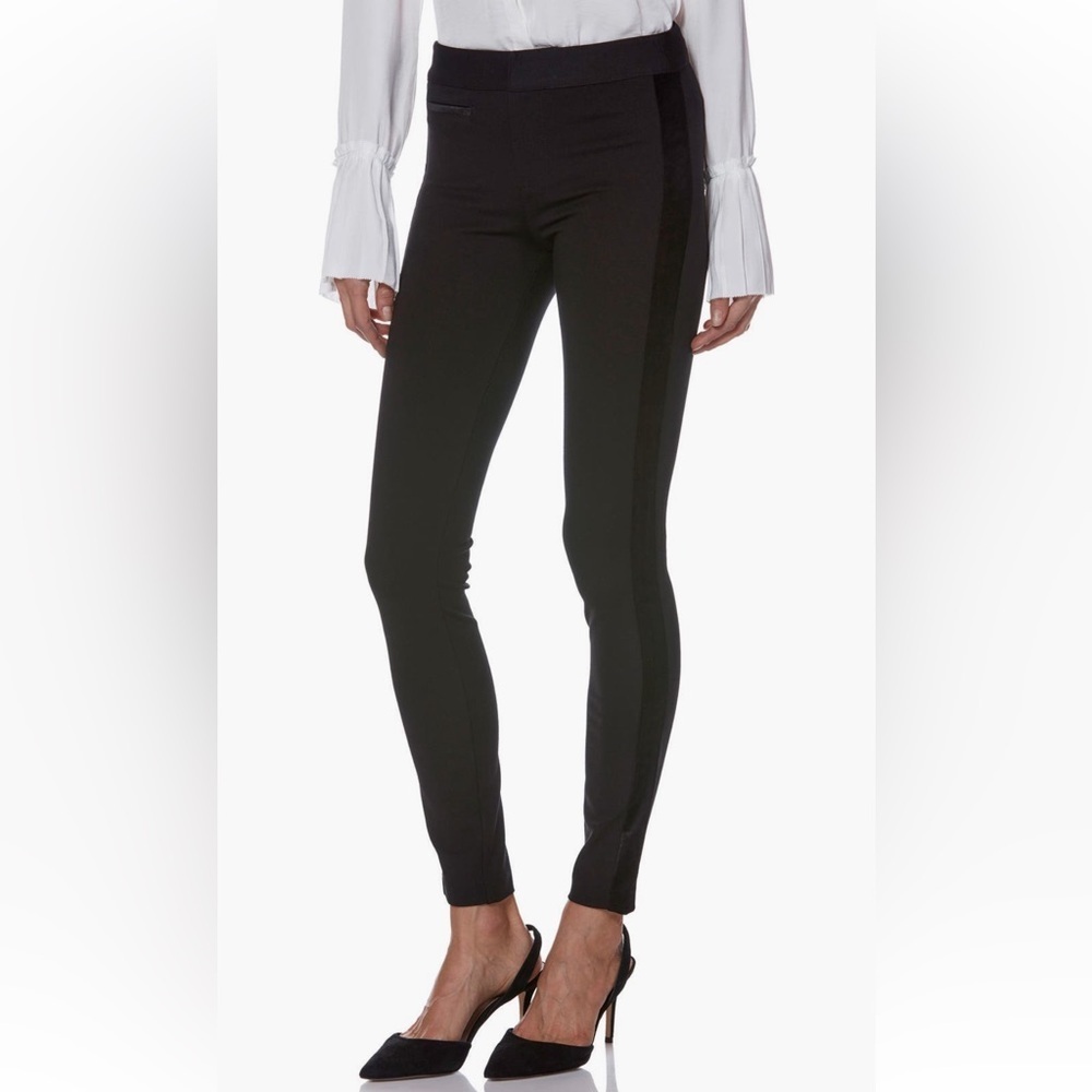 ✨RARE PAIGE NWT Tereza Velvet Side Stripe Slim Pants—25